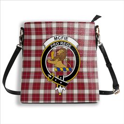 ScotsTee Shop Scottish McFie Dress Modern Crest Tartan Bucket Bag Ladies Shoulder Bag Midi