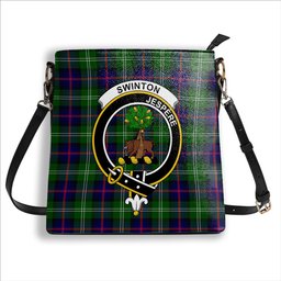 ScotsTee Shop Scottish Swinton SC Crest Tartan Bucket Bag Ladies Shoulder Bag Midi