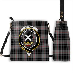 ScotsTee Shop Scottish Moffat Modern SC Crest Tartan Bucket Bag Ladies Shoulder Bag Midi