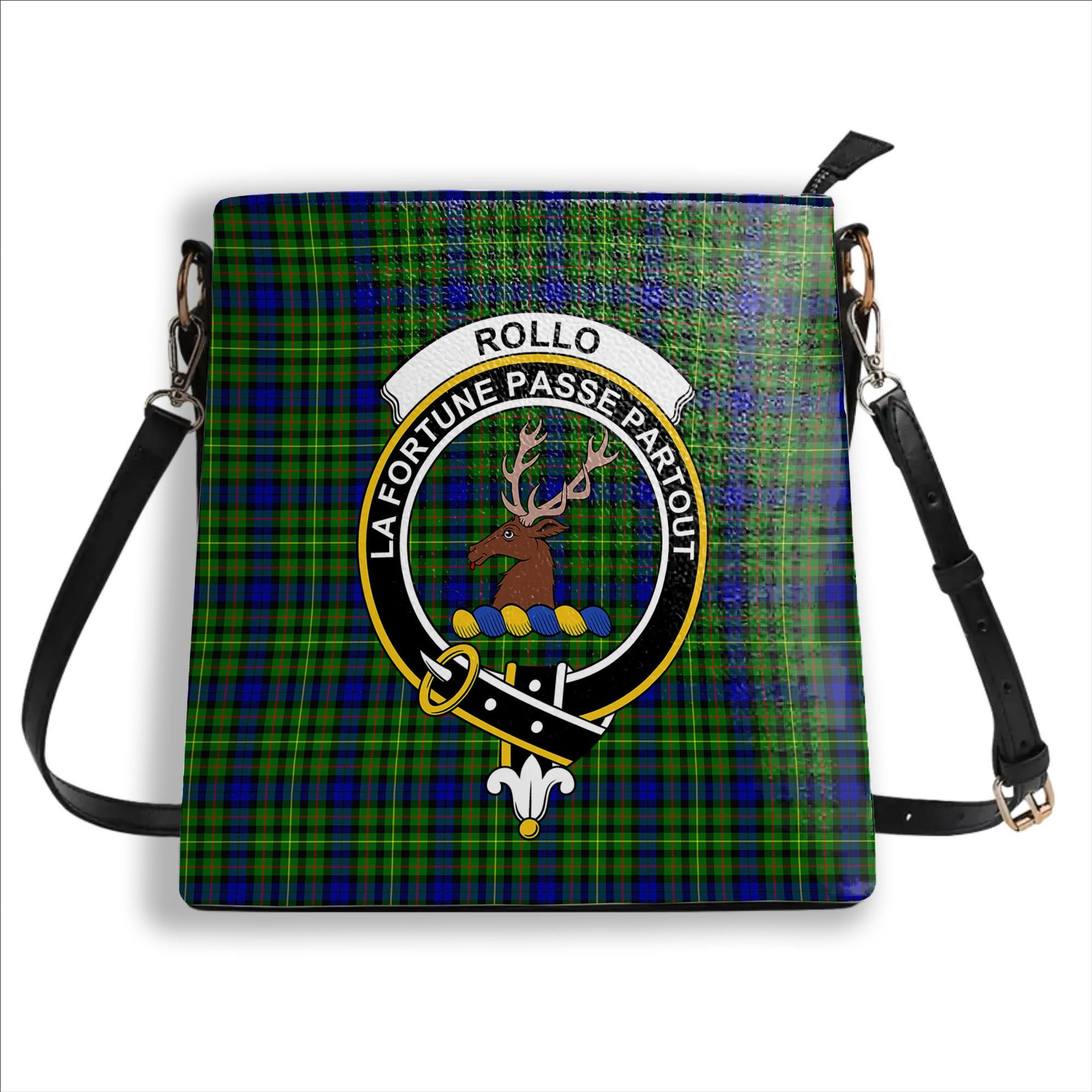 ScotsTee Shop Scottish Rollo SC Crest Tartan Bucket Bag Ladies Shoulder Bag Midi