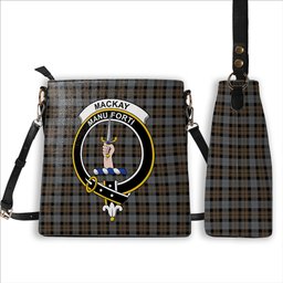 ScotsTee Shop Scottish MacKay Weathered Crest Tartan Bucket Bag Ladies Shoulder Bag Midi