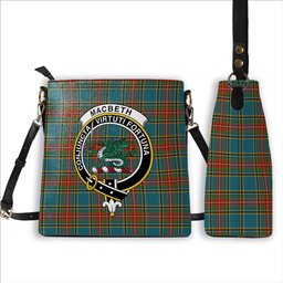 ScotsTee Shop Scottish MacBeth Ancient Crest Tartan Bucket Bag Ladies Shoulder Bag Midi