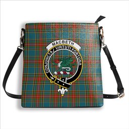 ScotsTee Shop Scottish MacBeth Ancient Crest Tartan Bucket Bag Ladies Shoulder Bag Midi