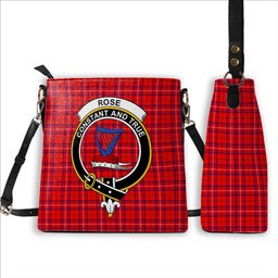 ScotsTee Shop Scottish Rose Modern Crest Tartan Bucket Bag Ladies Shoulder Bag Midi