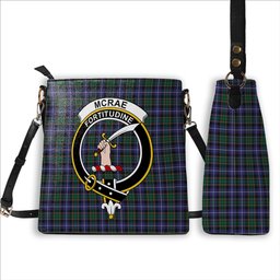 ScotsTee Shop Scottish McRae Hunting Modern Crest Tartan Bucket Bag Ladies Shoulder Bag Midi