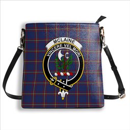 ScotsTee Shop Scottish McLaine of Lochbuie Crest Tartan Bucket Bag Ladies Shoulder Bag Midi