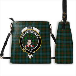 ScotsTee Shop Scottish Ross Hunting Crest Tartan Bucket Bag Ladies Shoulder Bag Midi