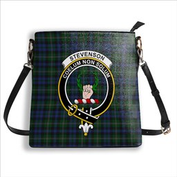ScotsTee Shop Scottish Stevenson Hunting Crest Tartan Bucket Bag Ladies Shoulder Bag Midi