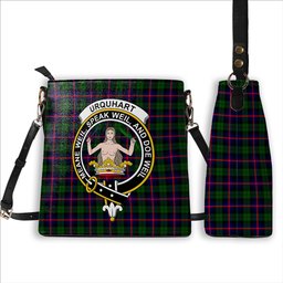 ScotsTee Shop Scottish Urquhart Modern Crest Tartan Bucket Bag Ladies Shoulder Bag Midi