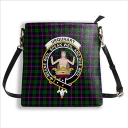 ScotsTee Shop Scottish Urquhart Modern Crest Tartan Bucket Bag Ladies Shoulder Bag Midi
