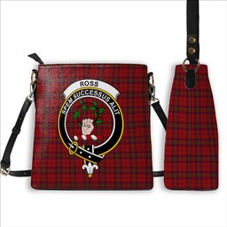 ScotsTee Shop Scottish Ross Old Crest Tartan Bucket Bag Ladies Shoulder Bag Midi