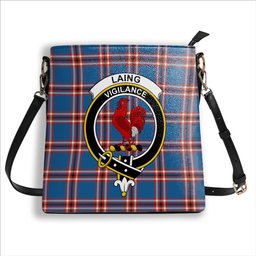 ScotsTee Shop Scottish Laing of Archiestown Ancient Crest Tartan Bucket Bag Ladies Shoulder Bag Midi