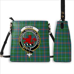 ScotsTee Shop Scottish Young Ancient Crest Tartan Bucket Bag Ladies Shoulder Bag Midi