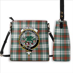 ScotsTee Shop Scottish MacBeth Dress Ancient Crest Tartan Bucket Bag Ladies Shoulder Bag Midi