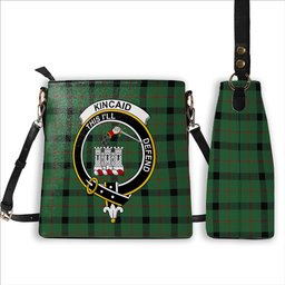 ScotsTee Shop Scottish Kincaid Modern Crest Tartan Bucket Bag Ladies Shoulder Bag Midi