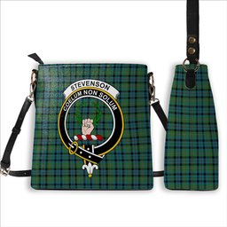 ScotsTee Shop Scottish Stevenson Hunting Ancient Crest Tartan Bucket Bag Ladies Shoulder Bag Midi