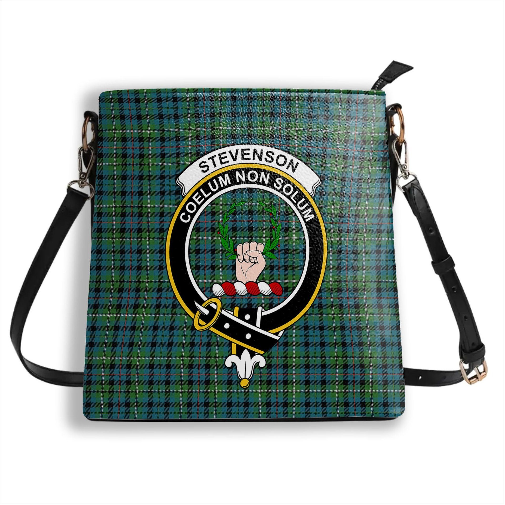 ScotsTee Shop Scottish Stevenson Hunting Ancient Crest Tartan Bucket Bag Ladies Shoulder Bag Midi