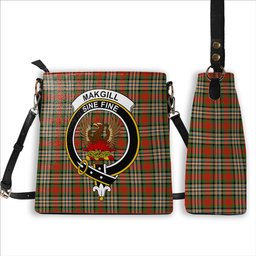 ScotsTee Shop Scottish MakGill Ancient Crest Tartan Bucket Bag Ladies Shoulder Bag Midi