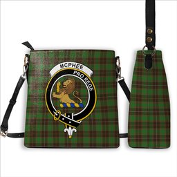 ScotsTee Shop Scottish McPhee Hunting Ancient Crest Tartan Bucket Bag Ladies Shoulder Bag Midi