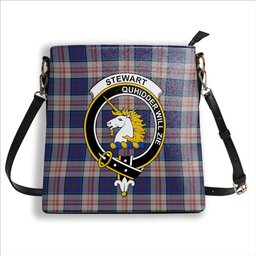 ScotsTee Shop Scottish Stewart of Appin Hunting Dress Crest Tartan Bucket Bag Ladies Shoulder Bag Midi