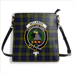 ScotsTee Shop Scottish McLaren Modern Crest Tartan Bucket Bag Ladies Shoulder Bag Midi