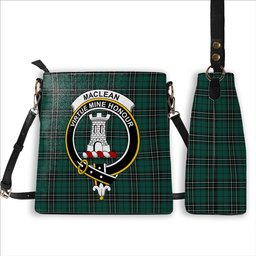 ScotsTee Shop Scottish MacLean of Duart Hunting Modern Crest Tartan Bucket Bag Ladies Shoulder Bag Midi