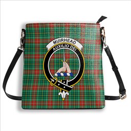 ScotsTee Shop Scottish Muirhead Modern Crest Tartan Bucket Bag Ladies Shoulder Bag Midi
