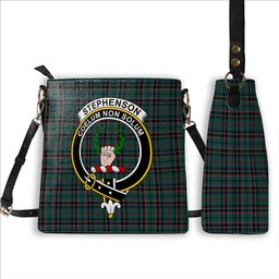 ScotsTee Shop Scottish Stephenson Modern Crest Tartan Bucket Bag Ladies Shoulder Bag Midi
