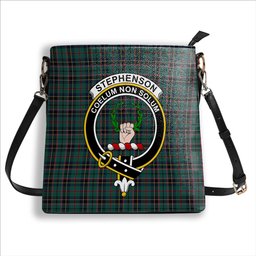 ScotsTee Shop Scottish Stephenson Modern Crest Tartan Bucket Bag Ladies Shoulder Bag Midi