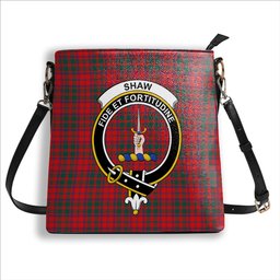 ScotsTee Shop Scottish Shaw of Tordarroch Modern Crest Tartan Bucket Bag Ladies Shoulder Bag Midi
