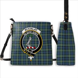 ScotsTee Shop Scottish McKinlay Ancient Crest Tartan Bucket Bag Ladies Shoulder Bag Midi