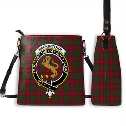 ScotsTee Shop Scottish MacKintosh Crest Tartan Bucket Bag Ladies Shoulder Bag Midi