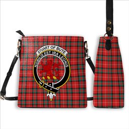 ScotsTee Shop Scottish Stuart of Bute SC Crest Tartan Bucket Bag Ladies Shoulder Bag Midi