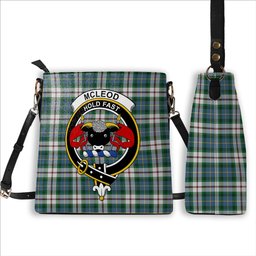 ScotsTee Shop Scottish McLeod Of Californian Ancient Crest Tartan Bucket Bag Ladies Shoulder Bag Midi