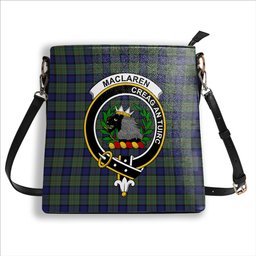 ScotsTee Shop Scottish MacLaren Crest Tartan Bucket Bag Ladies Shoulder Bag Midi
