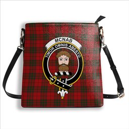 ScotsTee Shop Scottish McNab Crest Tartan Bucket Bag Ladies Shoulder Bag Midi