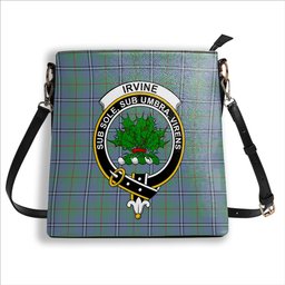 ScotsTee Shop Scottish Irvine of Glentulchan Ancient Crest Tartan Bucket Bag Ladies Shoulder Bag Midi