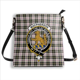 ScotsTee Shop Scottish MacPherson Dress Ancient Crest Tartan Bucket Bag Ladies Shoulder Bag Midi