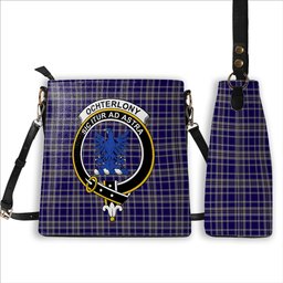 ScotsTee Shop Scottish Ochterlony Crest Tartan Bucket Bag Ladies Shoulder Bag Midi