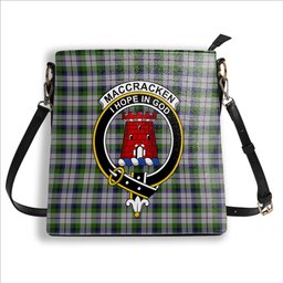 ScotsTee Shop Scottish MacCracken Dress Crest Tartan Bucket Bag Ladies Shoulder Bag Midi