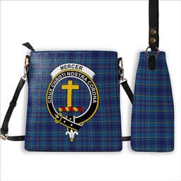 ScotsTee Shop Scottish Mercer Crest Tartan Bucket Bag Ladies Shoulder Bag Midi