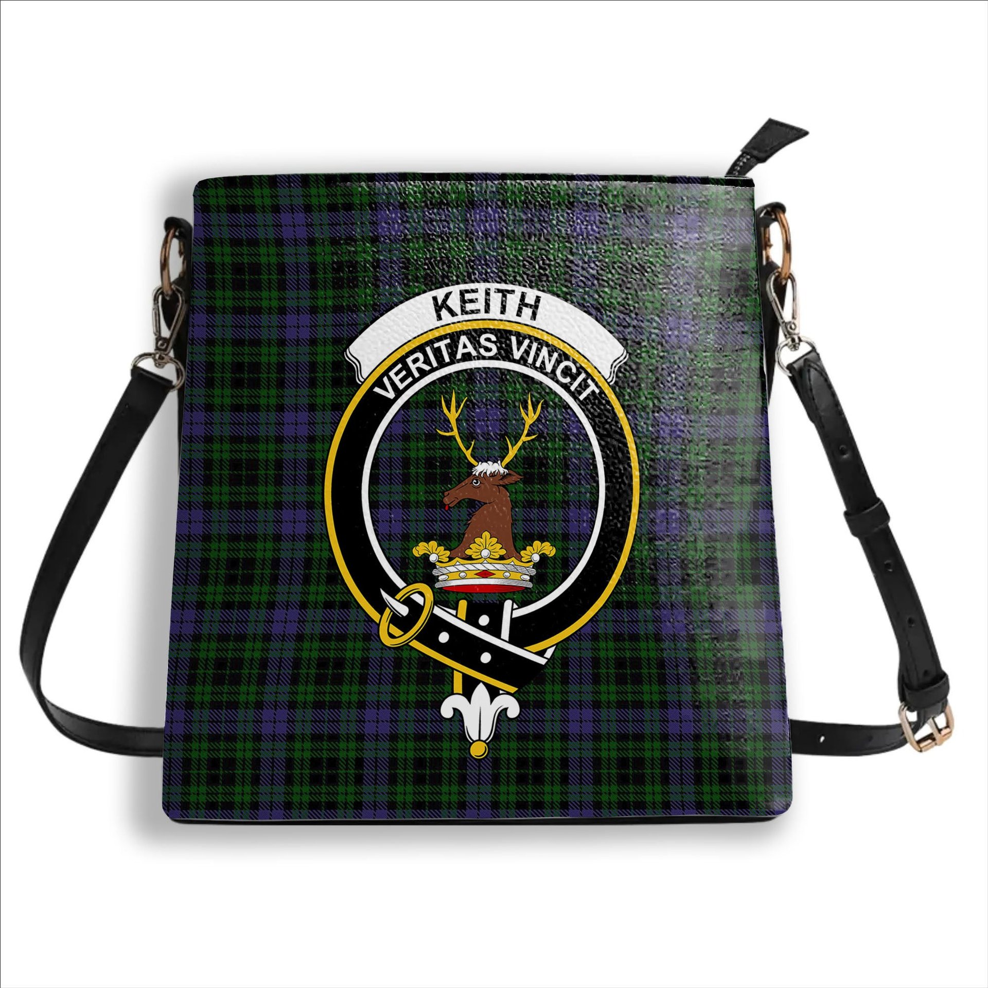 ScotsTee Shop Scottish Keith McCormick Crest Tartan Bucket Bag Ladies Shoulder Bag Midi
