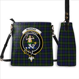 ScotsTee Shop Scottish Murray 1816 2 Crest Tartan Bucket Bag Ladies Shoulder Bag Midi