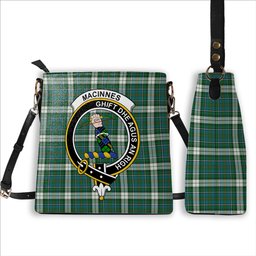 ScotsTee Shop Scottish MacInnes Dress Ancient Crest Tartan Bucket Bag Ladies Shoulder Bag Midi