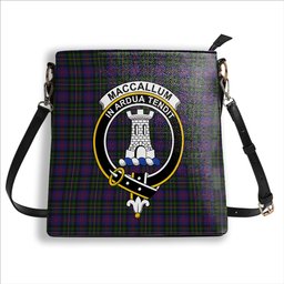 ScotsTee Shop Scottish MacCallum of Berwick Crest Tartan Bucket Bag Ladies Shoulder Bag Midi