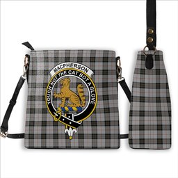 ScotsTee Shop Scottish MacPherson 10 Crest Tartan Bucket Bag Ladies Shoulder Bag Midi