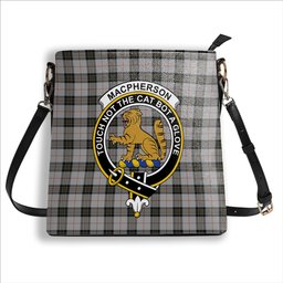 ScotsTee Shop Scottish MacPherson 10 Crest Tartan Bucket Bag Ladies Shoulder Bag Midi