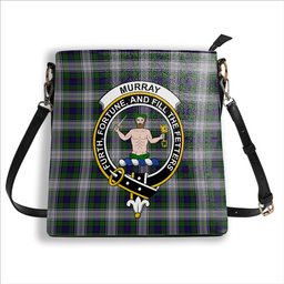 ScotsTee Shop Scottish Murray of Atholl Dress Crest Tartan Bucket Bag Ladies Shoulder Bag Midi