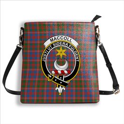 ScotsTee Shop Scottish MacColl Hunting Ancient Crest Tartan Bucket Bag Ladies Shoulder Bag Midi