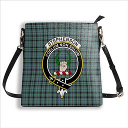 ScotsTee Shop Scottish Stephenson Ancient Crest Tartan Bucket Bag Ladies Shoulder Bag Midi